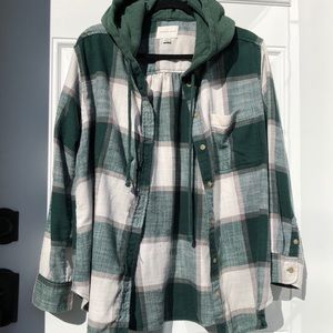 American Eagle Women’s Hooded Flannel
